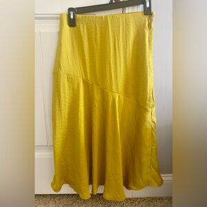 American Eagle Outfitters Yellow Midi Skirt